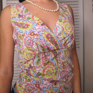 2000s Liz Claiborne Paisley top Size M